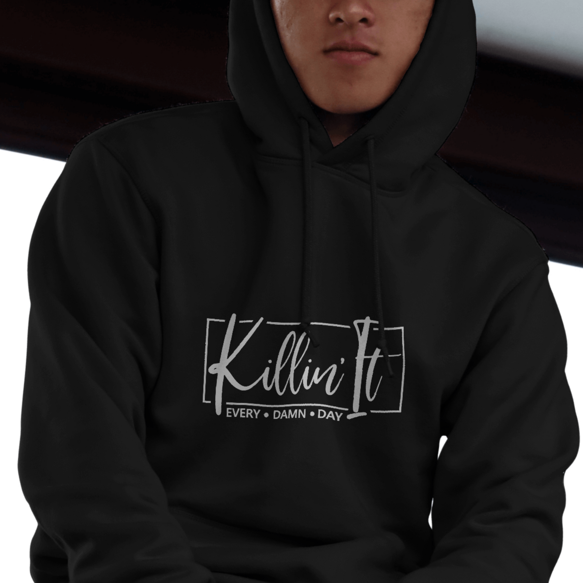 Black 'Killin It' Pull Over Hoodie